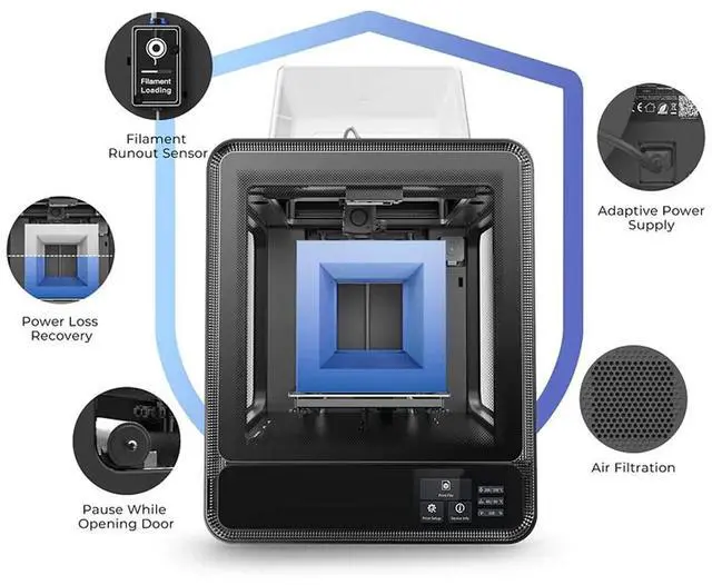Alt view image 4 of 7 - Creality CR-200B PRO 3D Printer - High Performance Fully Enclosed, Built-in 1080p Camera, CR Touch Auto-Leveling, Cloud Printing, Smart Filament Runout Sensor, FDM