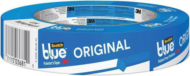 Alt view image 10 of 18 - ScotchBlue Painter's Masking Tape Blue 3" Core 1" x 60yds. 444118
