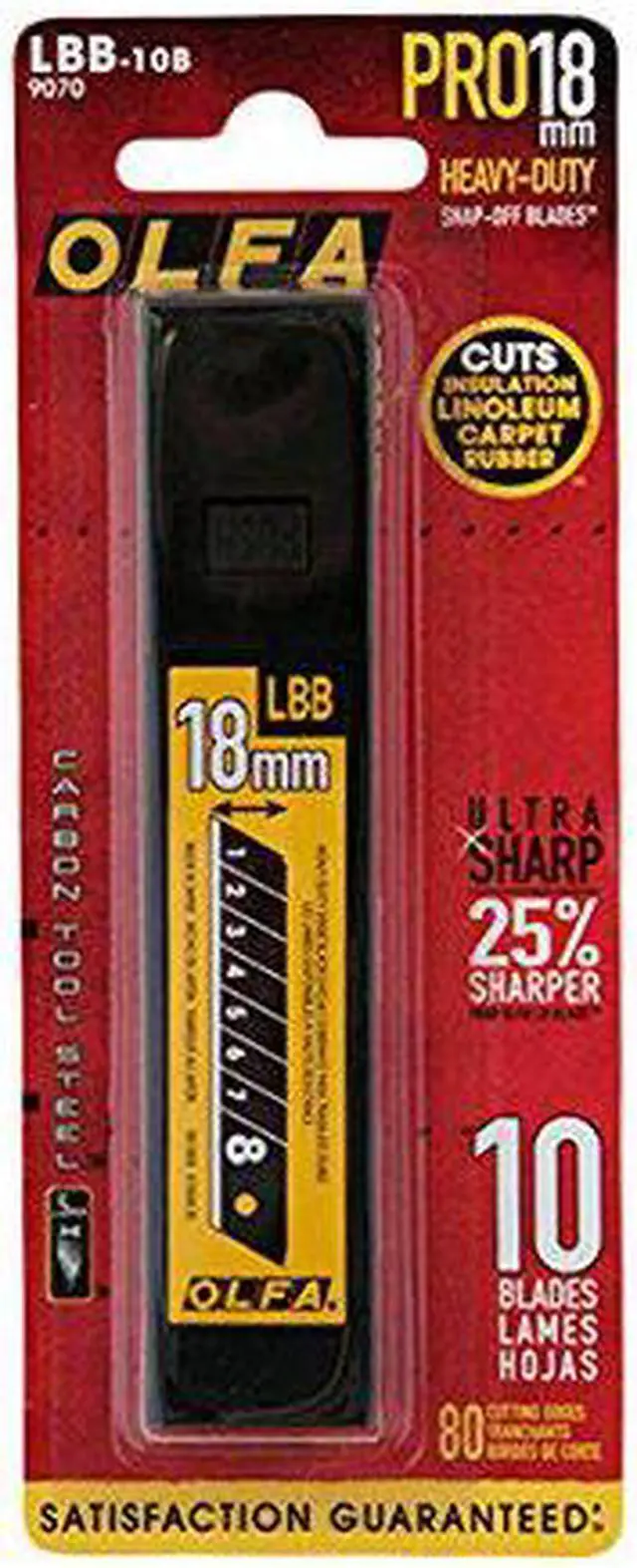 Alt view image 5 of 5 - OLFA LBB-10B Snap-off Utility Blade, W, PK10