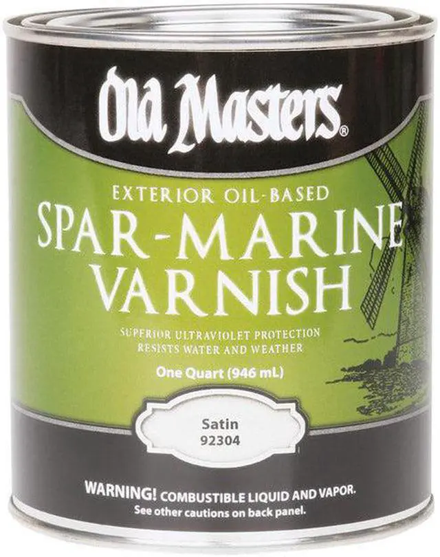 Alt view image 2 of 6 - Old Masters 92304 Oil Based Spar Marine? Varnish, 1 qt Can