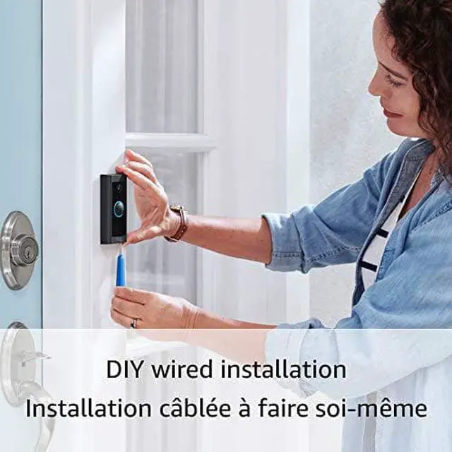 Alt view image 9 of 10 - Ring Video Doorbell Wired  Convenient, essential features in a slimmed-down design, pair with Ring Chime to hear audio notifications in your home (existing doorbell wiring required) - 2021 release