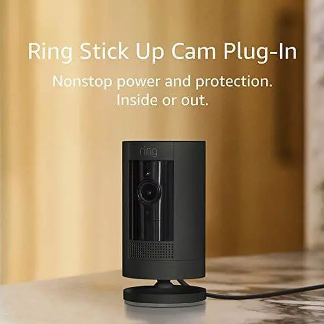 Alt view image 13 of 20 - Ring STICKCAM32BK Stick Up Cam Plug-In Security Camera - Black