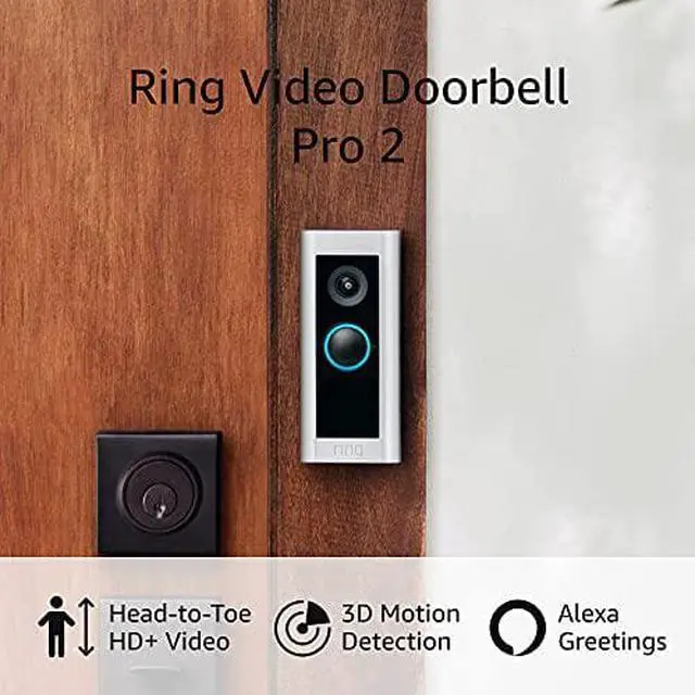 Alt view image 5 of 16 - Ring Doorbell Pro2 | Satin Nickel