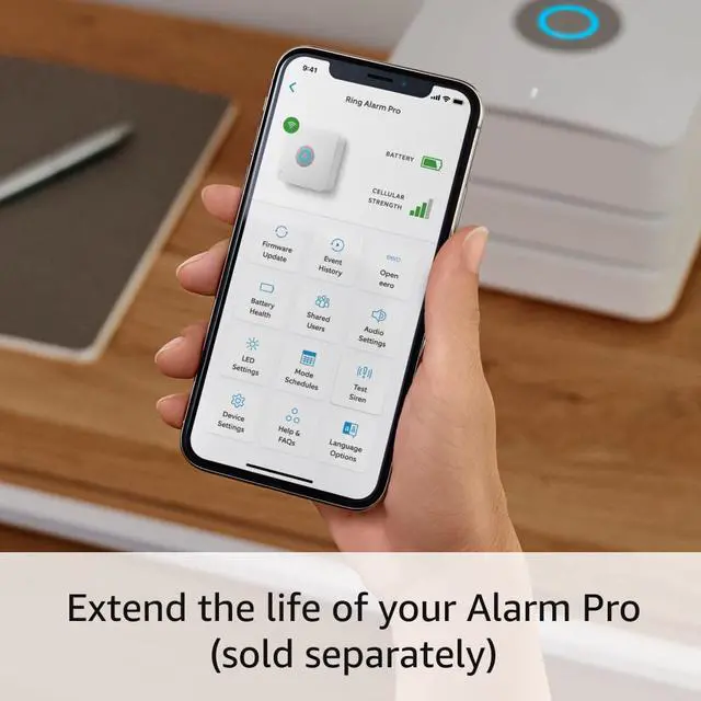 Alt view image 3 of 5 - Introducing Ring Power Pack stackable backup battery for Ring Alarm Pro Base Station