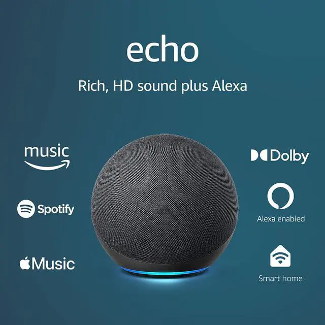Alt view image 2 of 7 - Echo (4th Gen) With premium sound, smart home hub, and Alexa Twilight Blue