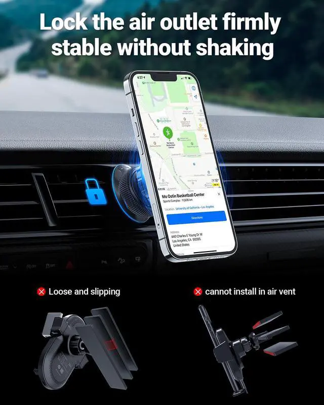 Alt view image 4 of 7 - ACEFAST D7 Magnetic Phone Mount for Car Dashboard Windshield Air Vent, Car Phone Holder Handsfree Compatible with iPhone 13 12 11/Galaxy S21/Tab s7/Pixel 6/Moto G/iPad Mini and Most Cell Phone