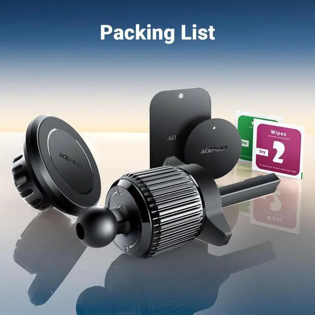 Alt view image 7 of 7 - Car Phone Mount, ACEFAST D6 Magnetic Phone Holder for Car [6 Strong N52 Magnets], Air Vent Car Phone Mount Universal for Smartphone