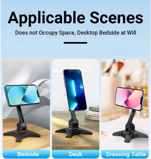 Alt view image 7 of 7 - Magnetic Cell Phone Stand for Desk, ACEFAST Desktop Phone Holder, 360°Rotation Adjustable Phone Holder Stand for Desk/Nightstand/Office Compatible with iPhone 13 Pro Max 13 12 11 Xs Xs Max Xr X 8 7 6