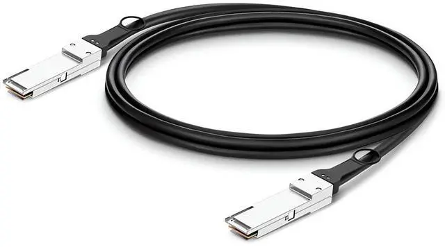 Alt view image 3 of 3 - Dell Force10 CBL-QSFP28-100G-DAC-3M Compatible 100G QSFP28 Passive Direct Attach Copper (DAC) Cable, 3m (10ft)
