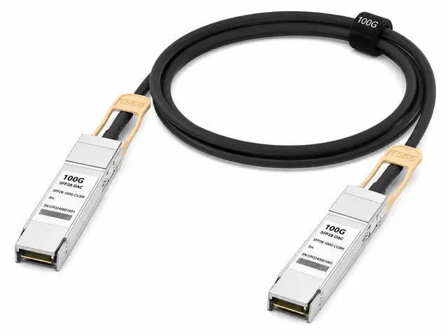 Main image of Dell DAC-QSFP28-100G-1M Compatible 100G QSFP28 Passive Direct Attach Copper (DAC) Cable, 1m (3.3ft)