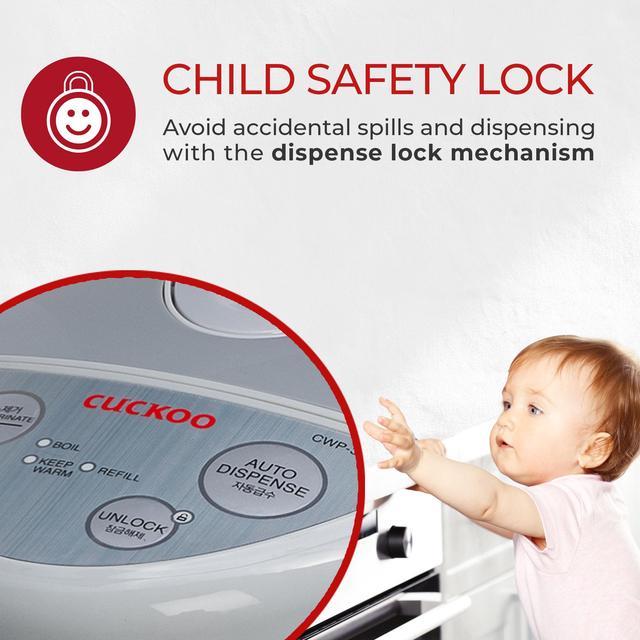 Cuckoo Cuckoo Electric Auto Hot Water Dispenser Buttons Safety Lock 3.3L 