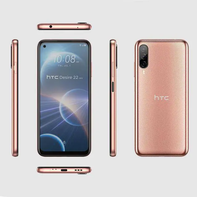 Alt view image 2 of 4 - HTC Desire 22 Pro 6.6 inch 120Hz 8G/128G  Dual SIM Phone 5G Phone Face Fingerprint Taiwan Wave golden