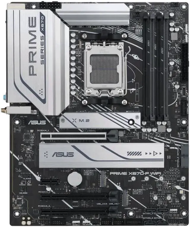 Alt view image 2 of 6 - ASUS PRIME X670-P WIFI-CSM motherboard Boasting a robust power design, comprehensive cooling solutions and intelligent tuning options