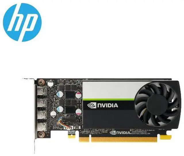 Alt view image 2 of 3 - HP NVIDIA T1000 4GB GDDR6 4mDP GFX Workstation Graphics Card drawing card