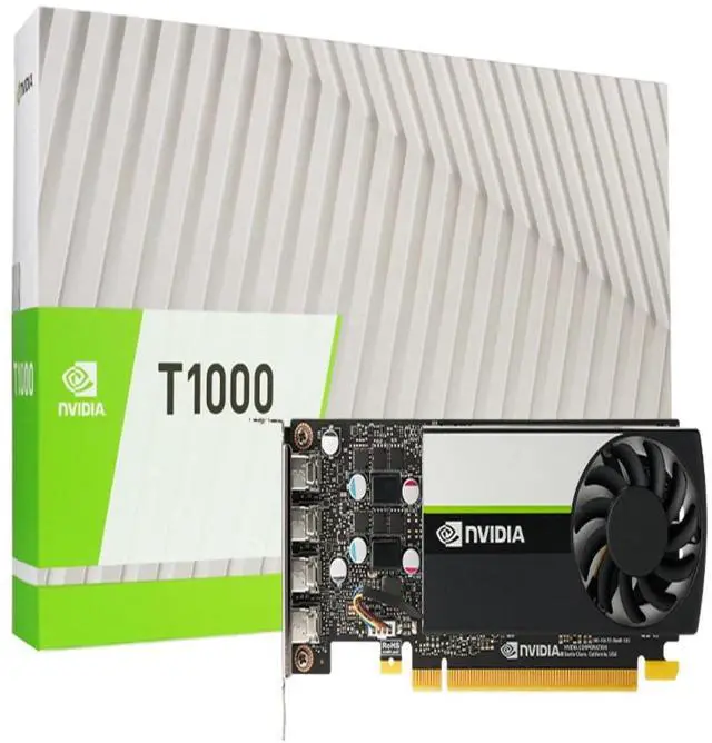 Alt view image 3 of 3 - HP NVIDIA T1000 4GB GDDR6 4mDP GFX Workstation Graphics Card drawing card