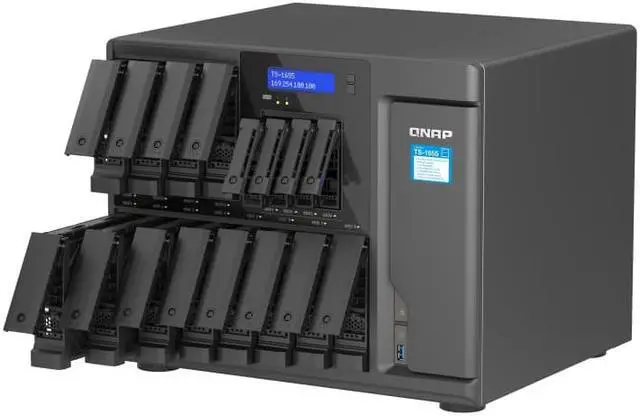 Alt view image 3 of 9 - QNAP TS-1655-8G 16-Bay web server Desktop 16-bay large-capacity hybrid storage 2.5GbE NAS, octa-core performance is excellent, long-term support models