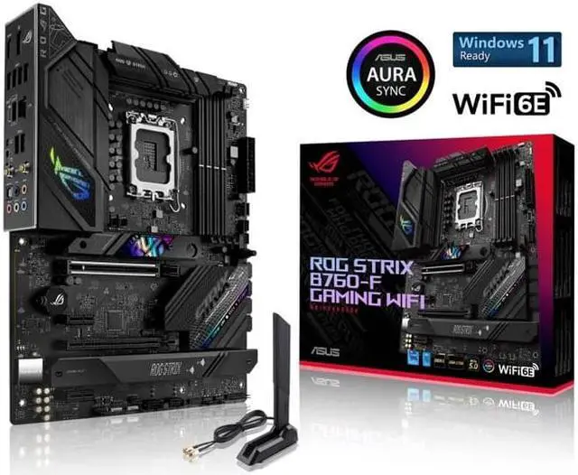 Main image of ASUS ROG STRIX B760-F GAMING WIFI (13th and 12th Gen) LGA1700 Motherboard (ATX/Intel 2.5Gb+WI-FI 6E)
