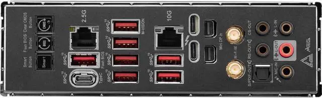 Alt view image 4 of 10 - MSI MEG Z790 GODLIKE LGA 1700 Intel Z790 SATA 6Gb/s DDR5 Extended ATX Motherboard