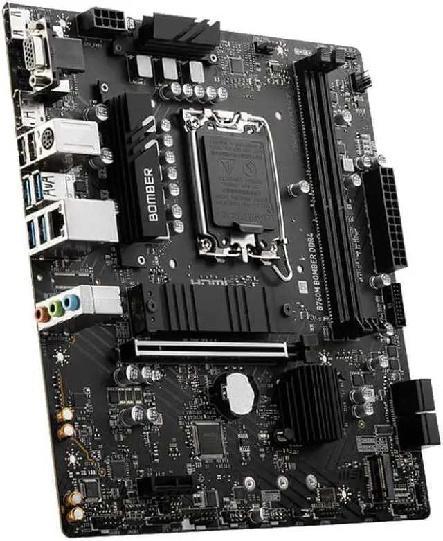 Alt view image 3 of 5 - MSI B760M BOMBER DDR4 Supports 12th/13th Generation Intel® Core, Pentium® Gold and Celeron® Processors in LGA 1700,Game motherboard