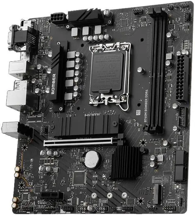 Alt view image 2 of 5 - MSI B760M BOMBER DDR4 Supports 12th/13th Generation Intel® Core, Pentium® Gold and Celeron® Processors in LGA 1700,Game motherboard