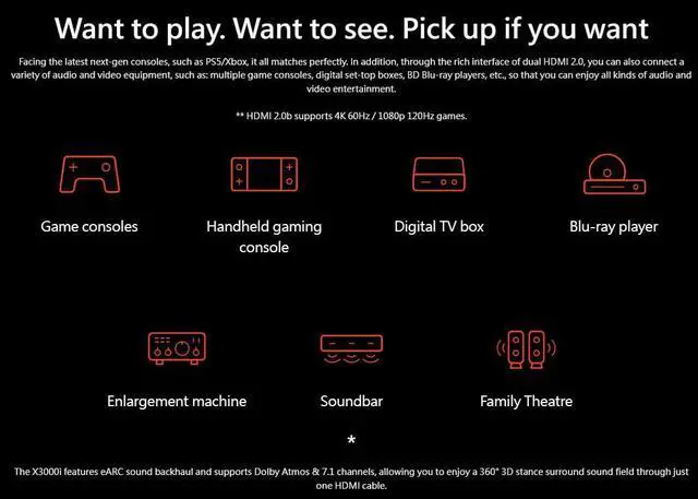 Alt view image 4 of 5 - BenQ X300i 4K HDR LED Gaming Highlights Three Ping Machine Projector/Gamer Grade Gaming Projector