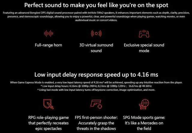 Alt view image 5 of 5 - BenQ X300i 4K HDR LED Gaming Highlights Three Ping Machine Projector/Gamer Grade Gaming Projector