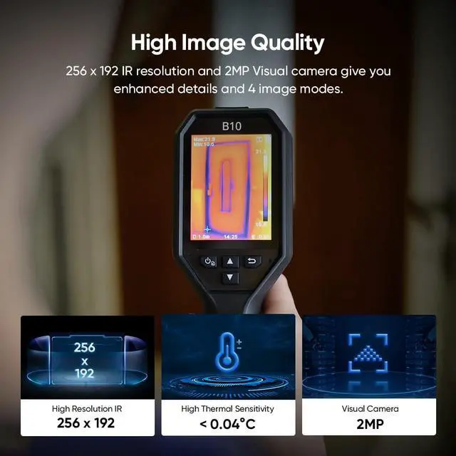 Alt view image 2 of 5 - HIKMICRO B10 Handheld Infrared Thermal Imager (Imager Thermal Imager Thermal Sensing Lens Thermal Imager)