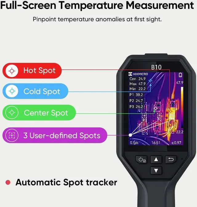 Alt view image 5 of 5 - HIKMICRO B10 Handheld Infrared Thermal Imager (Imager Thermal Imager Thermal Sensing Lens Thermal Imager)