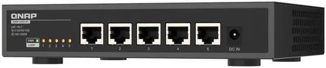 Alt view image 2 of 4 - QNAP QSW-3205-5T 5-port 10GbE Multi-Gig 5-speed switch network splitter