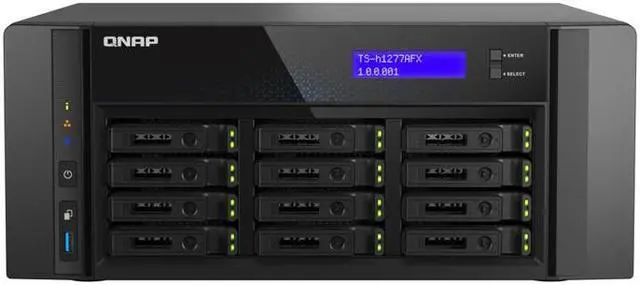 Alt view image 2 of 5 - QNAP TS-h1277AFX-R7-32G 12-bay Desktop All-Flash NAS Network Server