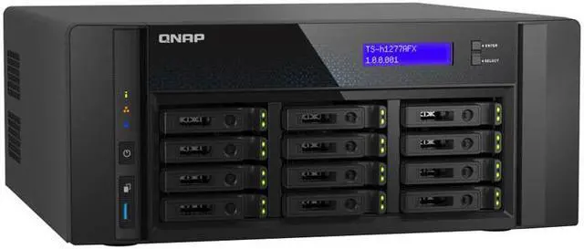 Alt view image 3 of 5 - QNAP TS-h1277AFX-R7-32G 12-bay Desktop All-Flash NAS Network Server