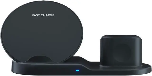 Alt view image 6 of 7 - Stimula Lifestyle 3 in 1 Wireless Smartphone, Ultra Fast Compatible with Apple Watch Airpods & Airpods Pro, iPhone 11 12 13 Samsung Charger Stand 10W - Black