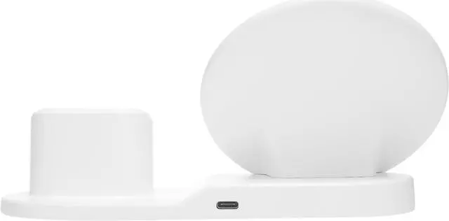 Alt view image 6 of 7 - Stimula Lifestyle 3 in 1 Wireless Smartphone, Ultra Fast Compatible with Apple Watch Airpods & Airpods Pro, iPhone 11 12 13 Samsung Charger Stand 10W - Black White