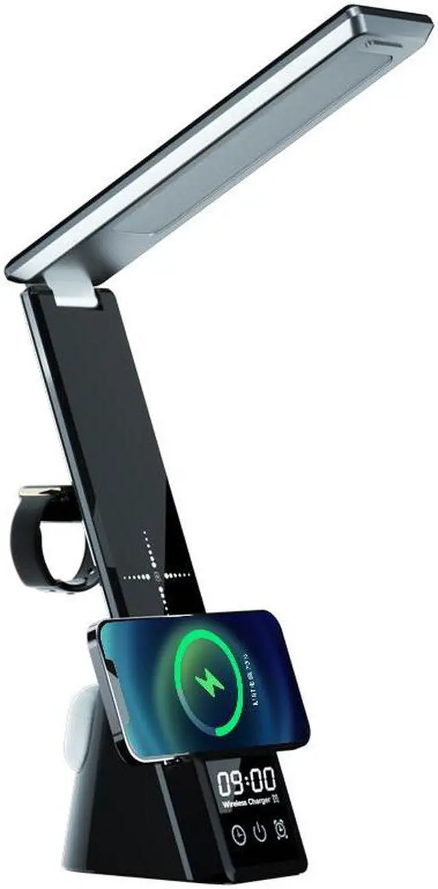 Alt view image 7 of 7 - STIMULA LIFESTYLE 5 IN 1 COMPATIBLE WITH APPLE WATCH AIRPODS PRO IPHONE 11 12 13 FAST WIRELESS CHARGER LED LAMP