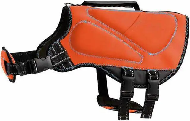 Alt view image 2 of 6 - STIMULA LIFESTYLE SILVER PAW DOG LIFE JACKET FOR POOL, LAKE, OCEAN, RIVER & BEACH SIZE LARGE