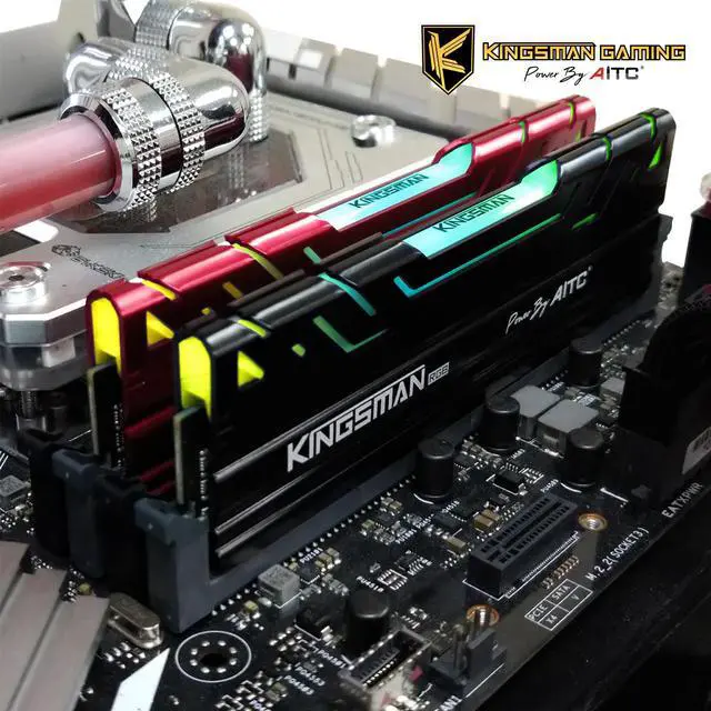 Alt view image 3 of 7 - KINGSMAN RGB 8GB 288-Pin PC RAM DDR4 3200 (PC4 25600) Desktop Memory Model-Red