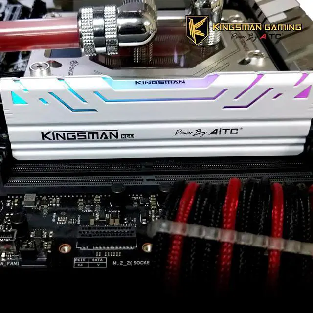 Alt view image 6 of 7 - KINGSMAN RGB 8GB 288-Pin PC RAM DDR4 3200 (PC4 25600) Desktop Memory Model-White