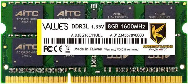 Main image of KINGSMAN 8GB 204-Pin DDR3 SO-DIMM DDR3L 1600 (PC3L 12800) Laptop Memory Model