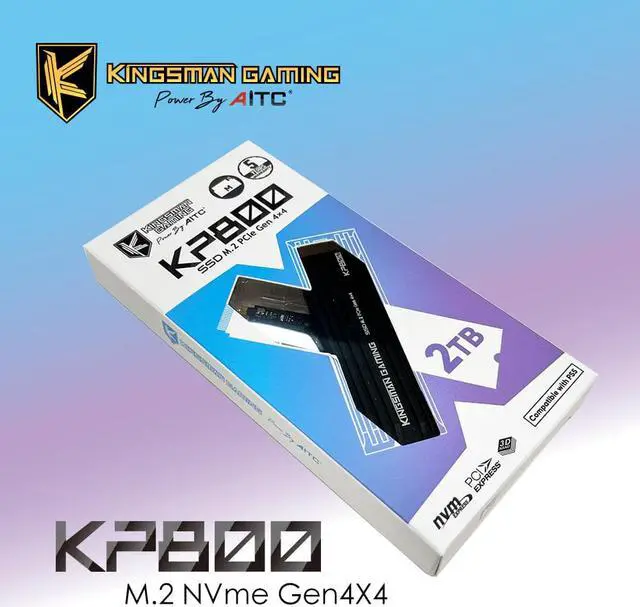 Alt view image 6 of 6 - KINGSMAN KP800 M.2 NVMe PCIe Gen4x 4 2280 2TB Internal Solid-State Drive (SSD) / DRAM included / Works with PC and PS5 / R/W Up to 7,500/6,500 MB/s / 5-year limited warranty