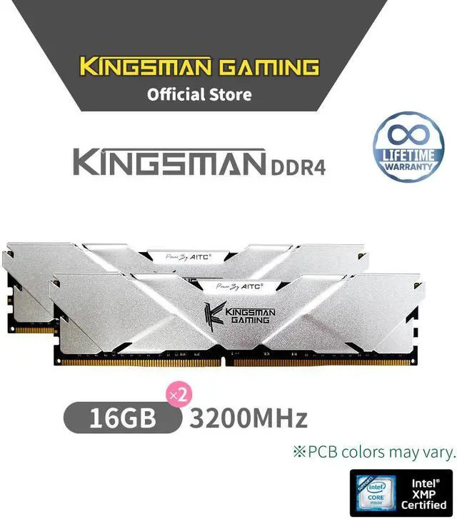 Alt view image 2 of 5 - KINGSMAN 32GB(16GBX2) 288-Pin PC RAM DDR4 3200 (PC4 25600) Desktop Memory - High-Speed RAM for Enhanced Performance and Compatibility