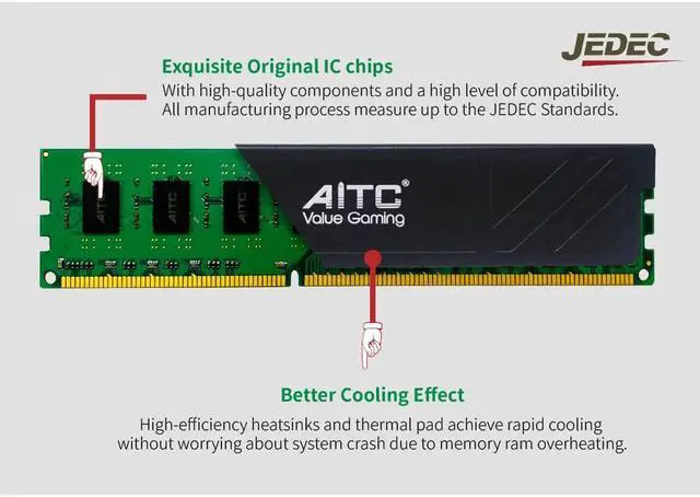 Alt view image 3 of 5 - KINGSMAN 8GB 240-Pin DDR3 SDRAM DDR3 1600 (PC3 12800) Micron Chipset Desktop Memory Model