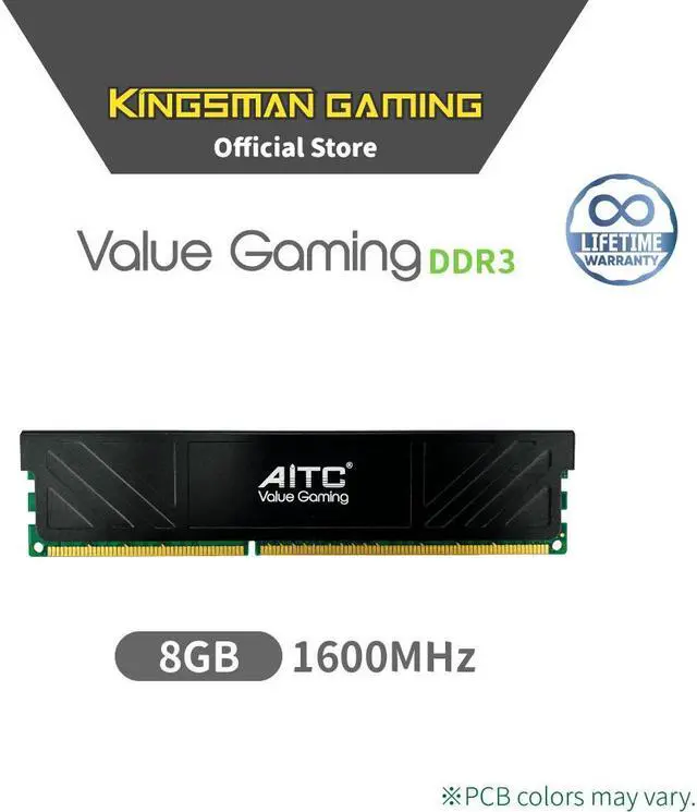 Alt view image 2 of 5 - KINGSMAN 8GB 240-Pin DDR3 SDRAM DDR3 1600 (PC3 12800) Micron Chipset Desktop Memory Model