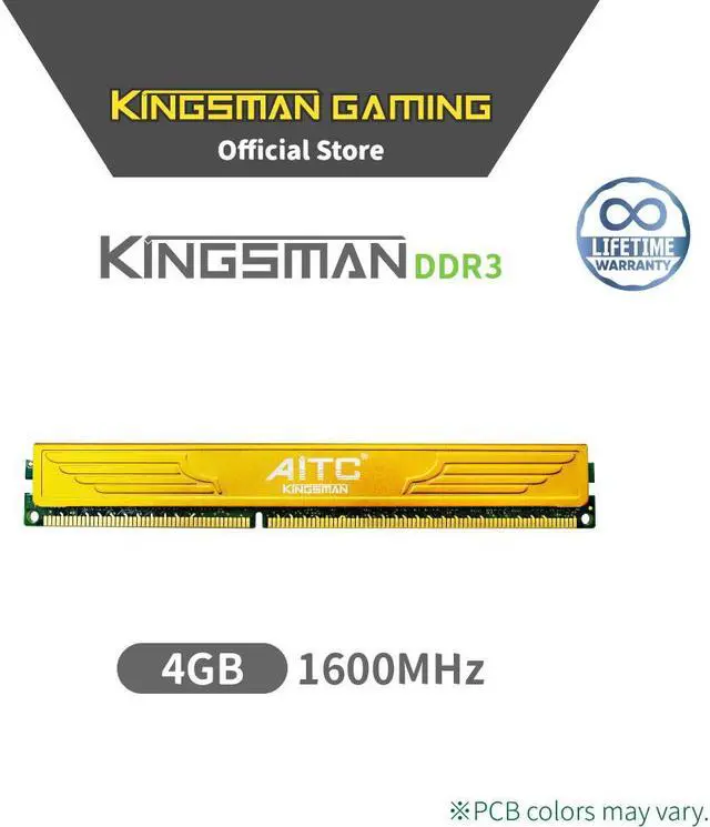 Alt view image 2 of 4 - KINGSMAN 4GB 240-Pin DDR3 SDRAM DDR3L 1600 (PC3L 12800) Micron Chipset Desktop Memory Model