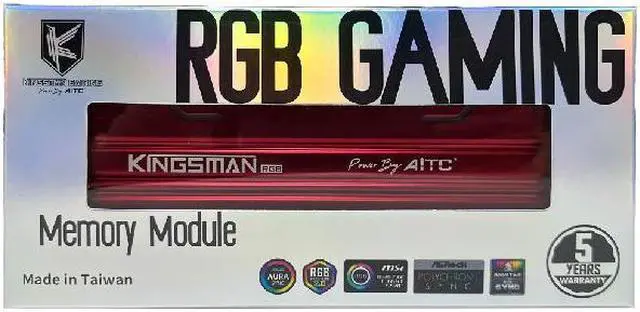 Alt view image 7 of 7 - KINGSMAN RGB 8GB 288-Pin PC RAM DDR4 3200 (PC4 25600) Desktop Memory Model-Red