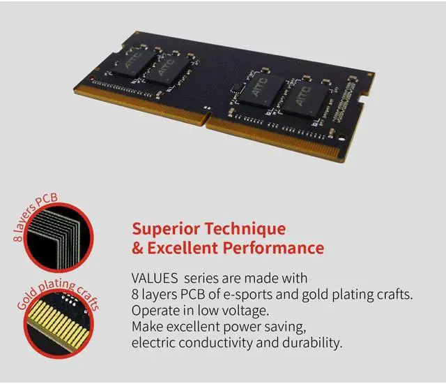 Alt view image 3 of 5 - KINGSMAN DDR4 2666MHz PC4-21300 Unbuffered Non-ECC 1.2V CL19 260 Pin 4GB SODIMM Laptop Notebook Computer Memory RAM Module Upgrade