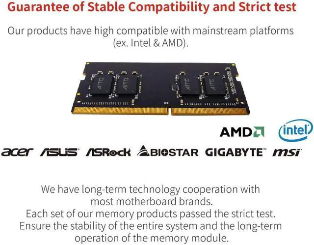 Alt view image 4 of 5 - KINGSMAN DDR4 2666MHz PC4-21300 Unbuffered Non-ECC 1.2V CL19 260 Pin 4GB SODIMM Laptop Notebook Computer Memory RAM Module Upgrade