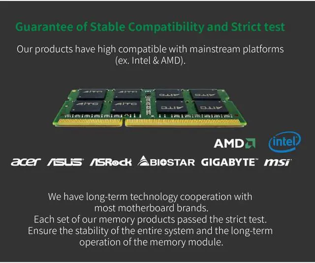 Alt view image 4 of 5 - KINGSMAN 8GB 204-Pin DDR3 SO-DIMM DDR3L 1600 (PC3L 12800) Laptop Memory Model