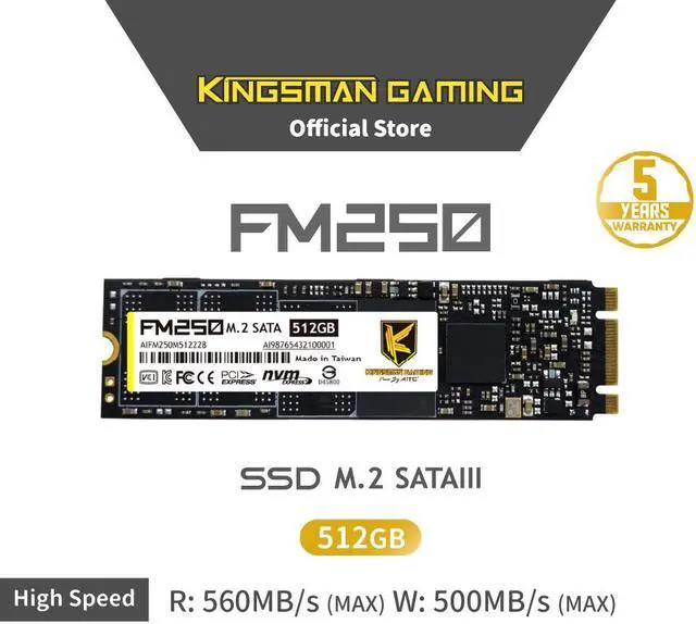 Alt view image 2 of 5 - AITC 3D NAND 512GB Internal SSD - SATA III 6Gb/s M.2 2280 Solid State Drive