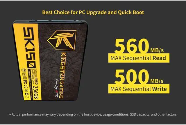 Alt view image 3 of 6 - AITC KINGSMAN SK150 2.5" 1TB Performance Boost SATA III 3D NAND Internal Solid State Drive (SSD)