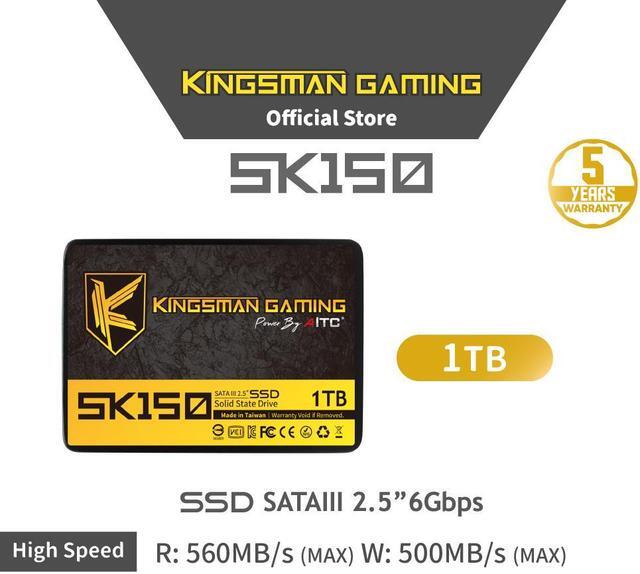 Alt view image 2 of 6 - AITC KINGSMAN SK150 2.5" 1TB Performance Boost SATA III 3D NAND Internal Solid State Drive (SSD)